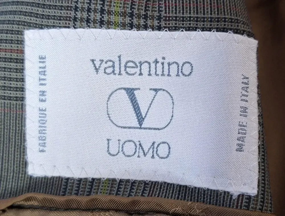 Valentino Uomo Blazer Mens 52R Green Plaid Virgin Wool Sport Coat Made Italy